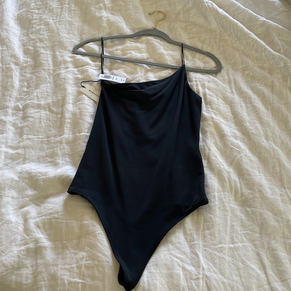 Aritzia Babaton black one strap bodysuit - size s